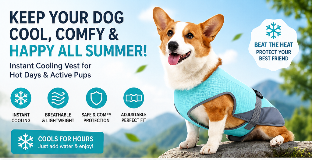 Cooling Dog Vest – Lightweight Breathable Summer Cooling Jacket for Dogs