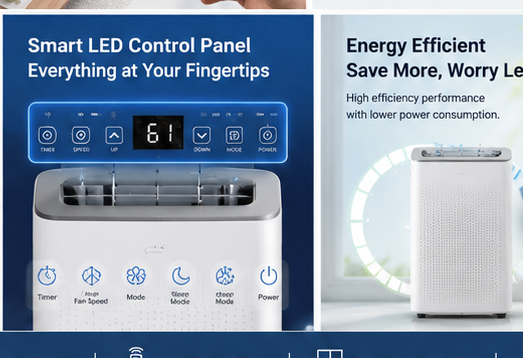 Portable 15,000 BTU Smart Air Conditioner | Cool, Fan & Dehumidifier