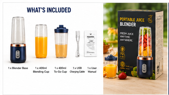 Portable USB Blender Bottle | Fresh Smoothies Anywhere