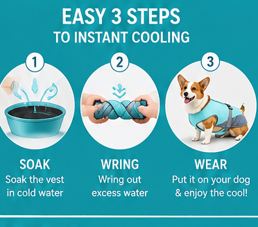 Cooling Dog Vest – Lightweight Breathable Summer Cooling Jacket for Dogs