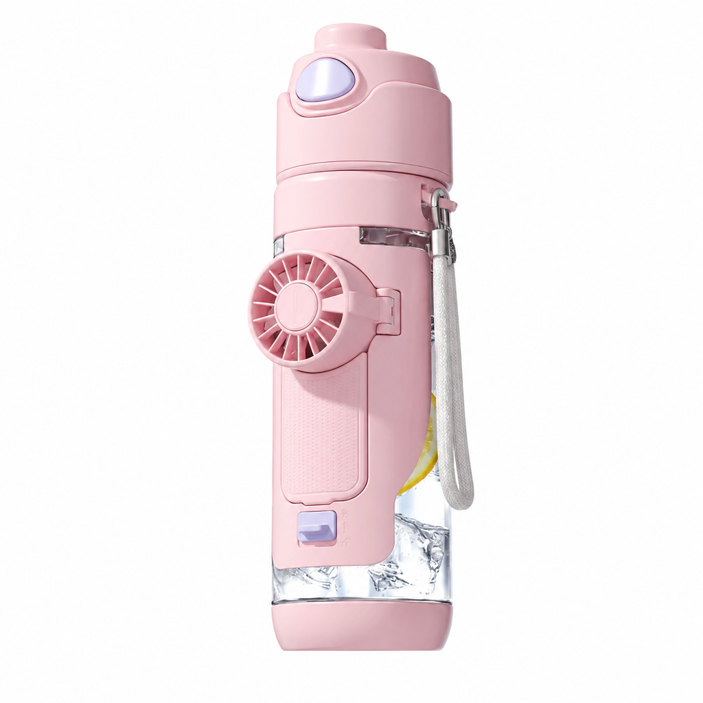 Water Bottle Fan — 3-in-1 Spray Mist, Fan & Insulated Water Bottle