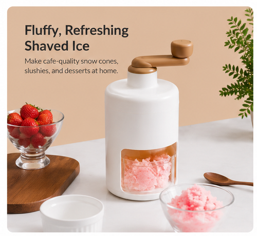 Manual Ice Shaver — DIY Snow Cones & Slushies at Home