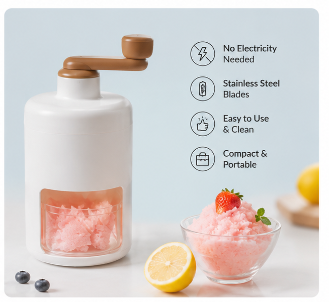 Manual Ice Shaver — DIY Snow Cones & Slushies at Home