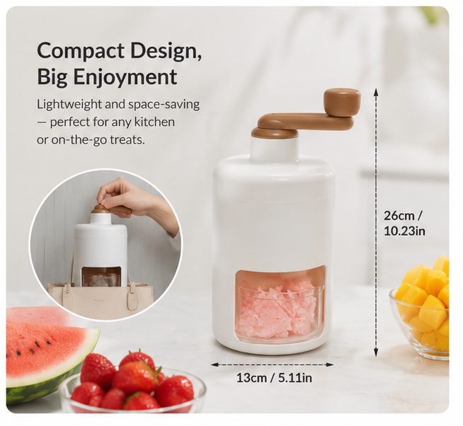 Manual Ice Shaver — DIY Snow Cones & Slushies at Home