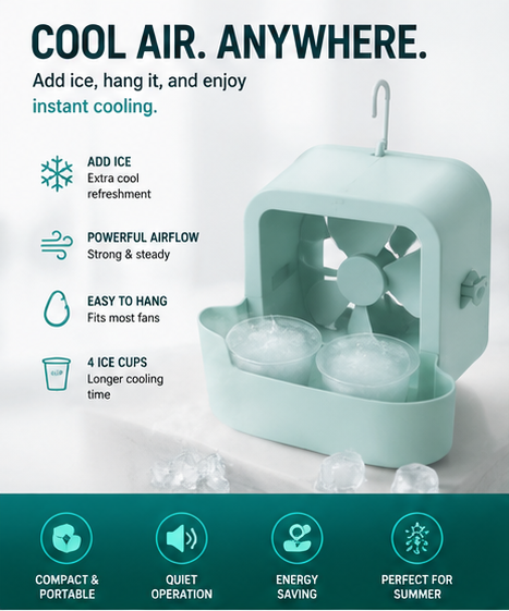 HuBreeze Fan Cooling Adapter – Turn Any Fan Into an Air Cooler