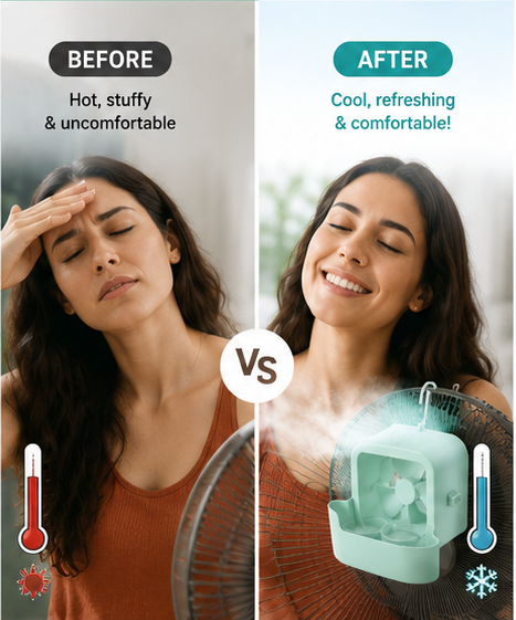 HuBreeze Fan Cooling Adapter – Turn Any Fan Into an Air Cooler