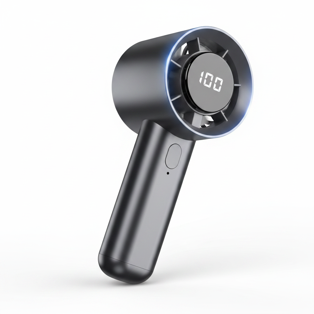 Handheld Fan on White Background