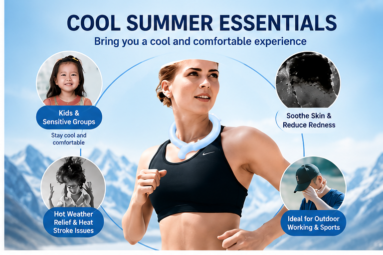 Instant Cooling Neck Ring – Reusable Ice Gel Cooling Collar